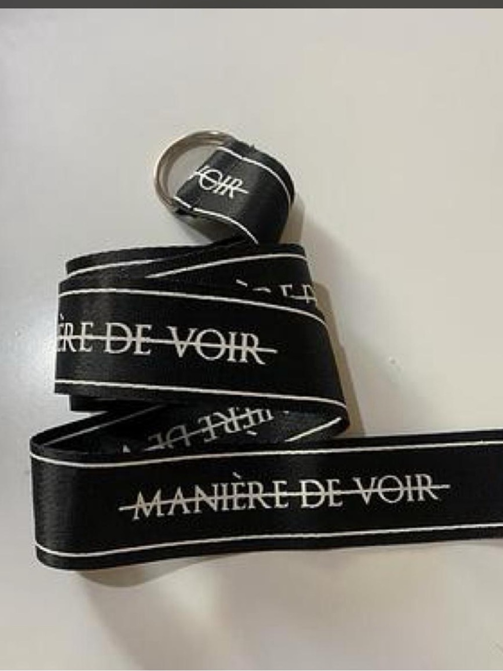 Maniere De Voir Black Logo belt size XS